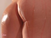 Preview 3 of Oiling my perfect body, Slow stripping and playing with my wet pussy 4K