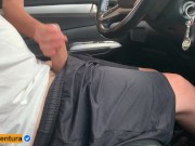 Preview 4 of She helped me come in the car! Incredible handjob