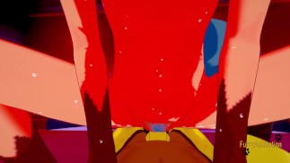 BNA Hentai - от первого лица Мичиру сосет член рыси, пока он не кончит ей в рот, а затем трахает ее