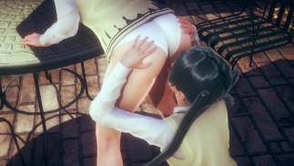 Лесбиянка Школьница Лизает Киску Рыжеволосого Друга