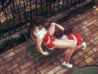 Cute Asian Cheerleader Licking Her Lesbian Friend Pussy