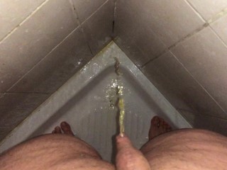 BBW Guy with Small Dick Peeing in the Shower - HugeFluffy99