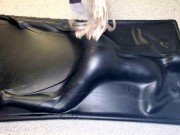 Preview 6 of Face Down & Ass Up in a Vacbed - Sexy sub girl gets impact play then cums in a latex Vacbed