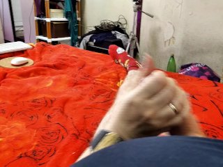 Mature slutty couple tests clit and nipple clamps, horny bitch sucks and fucks with inspiration