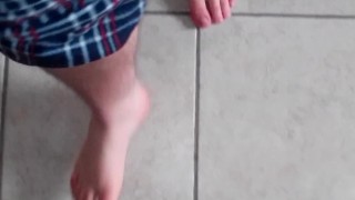  Boy Walks barefoot