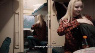 Girl Fellow Traveler Seduced Guy On the Train And Gave Him Blowjob And Swallowed Sperm! Part 1