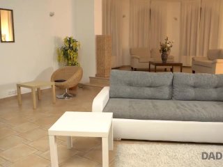 DADDY4K Cutie permits BFs old daddy to penetrate her snatch on sofa