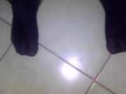 Preview 2 of Boy Show His Sexy feet in black socks