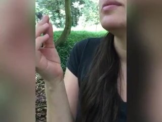 verified amateurs, blowjob, park, smoking