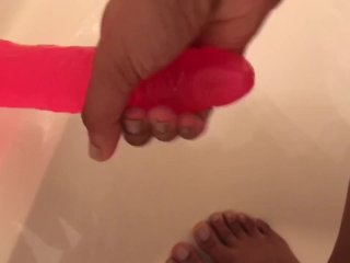 toys, feet, rubbing dick, solo female