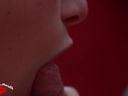 Preview 2 of Skilled Cocksucker! Close-Up Blowjob With Huge Slow Motion CUMSHOT!