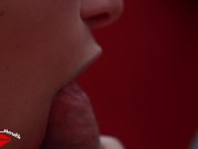 Preview 3 of Skilled Cocksucker! Close-Up Blowjob With Huge Slow Motion CUMSHOT!