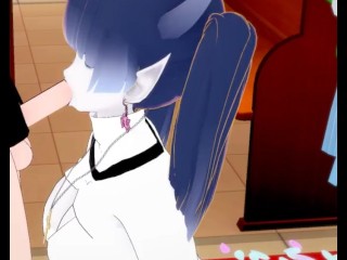 Succumb Hentai in White Dress Giving a Blowjob (14)