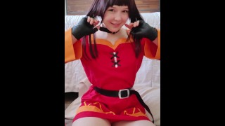 Konosuba의 Megumin 코스프레가 놀이기구를 타고 당신과 섹스합니다. 비디오 미리보기