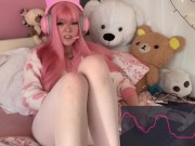 Preview 4 of Kawaii gamer girlfriend cums for you while doing homework  Full vid; onlyfans feyafern