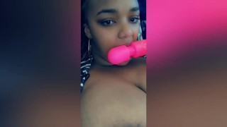 Little pink toy gives Mimi huge orgasm