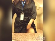 Preview 5 of Masturbation in public toilet, female orgasm with beautiful big boobs girl & perfect body