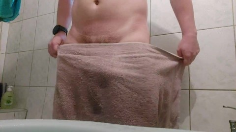 Getting hard with the towel