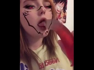 Ahegao Slut Onlyfans Tease Suckin Dildo Cute Ginger Big Tits