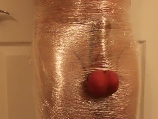 Cellophane Ballbusting [restrained & in Pain]