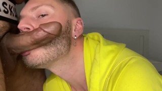 Mars Gymburger Sucks My Cock Until I Cum And We Kiss In White