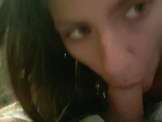 Public sex blowjob cum clean up @ the car wash