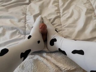 I cheat on my husband with a plastic penis - footjob feet amateur pov cosplay cow