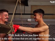 Preview 2 of Hot twinks play hard in the dungeon! They love hardcore oral, fucking and bondage!sp