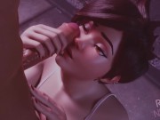 Preview 2 of Overwatch - Tracer Blowjob 3d Hentai - by RashNemain