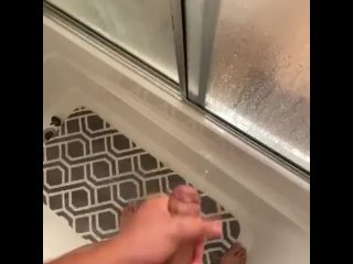 Rubbing one in the shower!