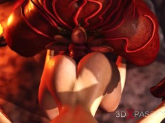 Devil plays with a super hot girl in hell