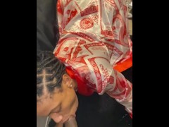 Video Ebony stripper gets her face fucked