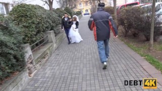 DEBT4k Czech bride Claudia Macc fucked in front of her upset groom