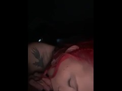 Blowjob while her boyfriend calling phone 