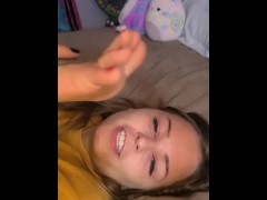 Girl Loves Self Foot Worship