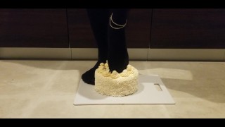 White Cake and Black Pantyhose