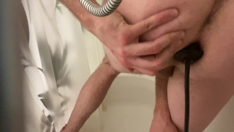 Butt plug shower time
