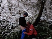 Preview 1 of Snow day! We love outdoor sex! Check us out on OnlyFans