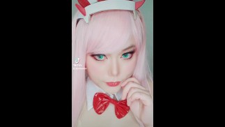 Zero Two Косплей Кролик MMD Танец
