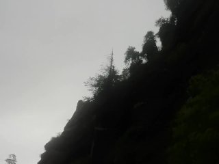 Went outside to masturbate, but it is too cold in mountains - clothes doesn't help