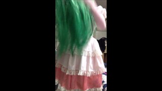 Kigurumi sakura dress kawaii masturbating