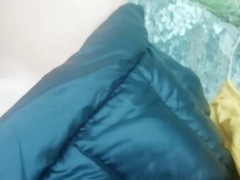 Shivering in cold but playing with my teeny pussy,Angel Fowler 