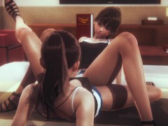 Asian Campus Lesbian Up Skirt Tribbing