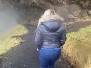 Preview 5 of Fucking behind Seljalandsfoss - BJ and sex behind this beautiful Icelandic tourist waterfall