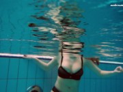 Preview 5 of Czech chick Vesta enters swimming pool naked