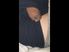 Flaccid micro penis, slow precum oozing and ending with a droplet, no hands grower, wrinkly foreskin