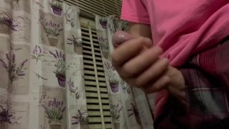 Big dick cums hard at friends house! 