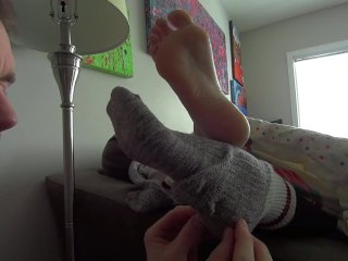 feet, foot licking, foot sniffing, wrinkled soles