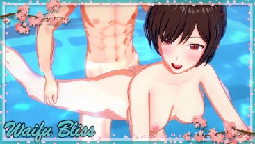 Chizuru Ichinose gets fucked inside a pool (Rent A Girlfriend Hentai)