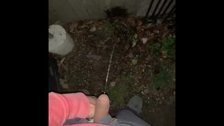 Поуличная моча на морозе 